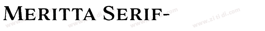 Meritta Serif字体转换